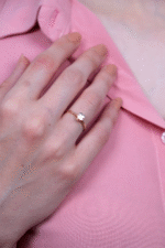 14 Ayar Rose Altın Yonca Yüzük 87 - Görsel 2