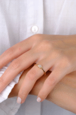 14 Ayar Altın Yıldız Taşlı Yüzük 777 - Görsel 3