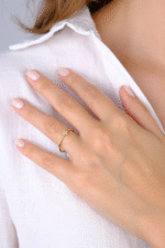 14 Ayar Altın Yıldız Taşlı Yüzük 777