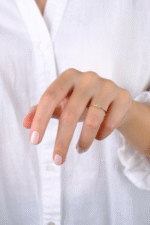 14 Ayar Altın Yıldız Taşlı Yüzük 777 - Görsel 4