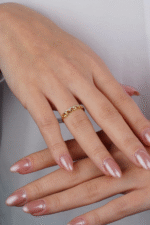 14 Ayar Altın Zincirli Taşlı Gurmet Yüzük 620