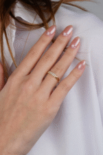 14 Ayar Altın Taşlı Yüzük 602 - Görsel 3