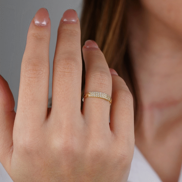 14 Ayar Altın Taşlı Yüzük 602