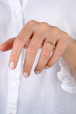 14 Ayar Altın Minimal Sade Yüzük 775 - Görsel 2