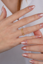 14 Ayar Altın Taşlı Yüzük 603 - Görsel 3