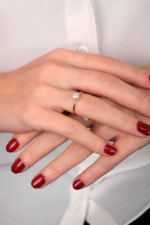 14 Ayar Altın Beyaz Taşlı Yüzük 137 - Görsel 2