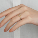 14 Ayar Altın Beyaz Taşlı Prenses Yüzük 904