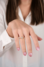 14 Ayar Altın Baget Yüzük 258 - Görsel 2