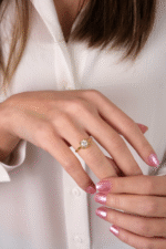 14 Ayar Altın Baget Yüzük 258 - Görsel 3