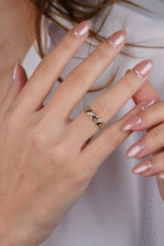 14 Ayar Altın İki Renkli Yüzük 606 - Görsel 2