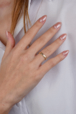 14 Ayar Altın Taşlı Yüzük 612 - Görsel 2