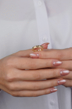 14 Ayar Altın Taşlı Yüzük 612 - Görsel 3