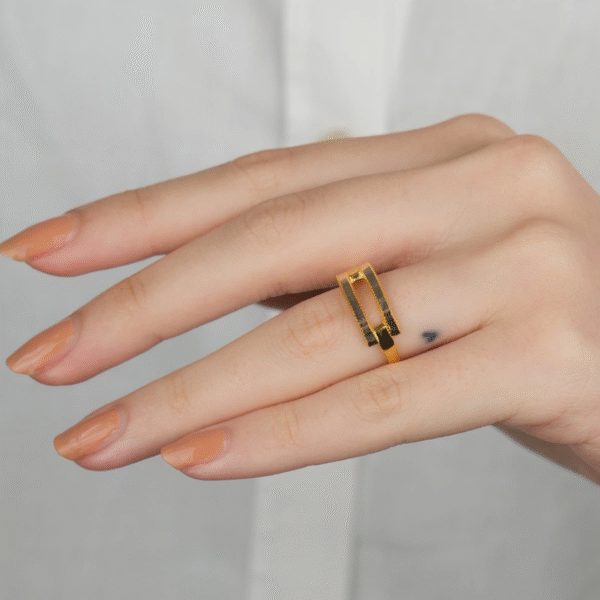 14 Ayar Altın Kaburgalı Ajda Yüzük 887