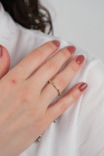 14 Ayar Altın Taşlı Burgu Yüzük 718 - Görsel 3