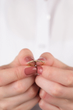 14 Ayar Altın Taşlı Burgu Yüzük 718 - Görsel 5