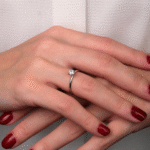 14 Ayar Beyaz Altın Tektaş Yüzük 189