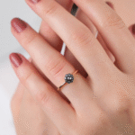 14 Ayar Altın Elmas Kesim Çiçek Yüzük 686