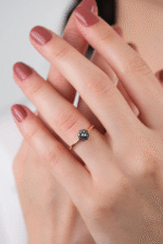 14 Ayar Altın Elmas Kesim Çiçek Yüzük 686