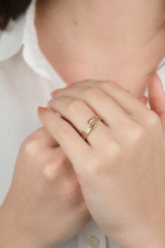 14 Ayar Altın Sade Sarmal Yüzük  883 - Görsel 3