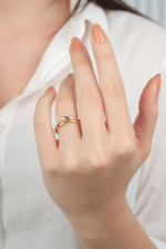 14 Ayar Altın Sade Sarmal Yüzük  883 - Görsel 2