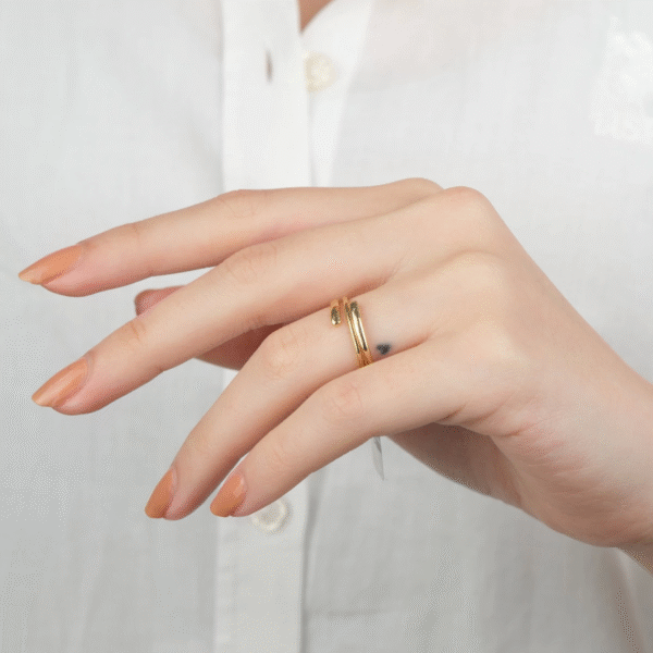 14 Ayar Altın Sade Sarmal Yüzük  883