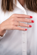 14 Ayar Altın Sıralı Baget Yüzük 245 - Görsel 2