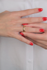 14 Ayar Altın Başak Yüzük 640 - Görsel 3