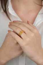 14 Ayar Altın Dorikalı Yüzük 889 - Görsel 2