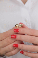 14 Ayar Altın Taşlı Yüzük 631 - Görsel 4