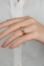 14 Ayar Altın Taş Detaylı Tasarım Yüzük 903