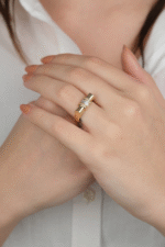 14 Ayar Altın Taş Detaylı Tasarım Yüzük 903 - Görsel 3