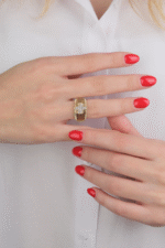 14 Ayar Altın Yonca Yüzük 628