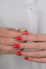 14 Ayar Altın Taşlı Yüzük 632 - Görsel 4