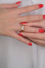 14 Ayar Altın Taşlı Yüzük 632 - Görsel 3