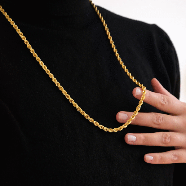 14 Ayar Altın 60 cm Burgu Zincir 57