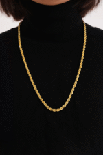 14 Ayar Altın 60 cm Burgu Zincir 57 - Görsel 2