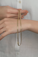 14 Ayar Altın Sade İtalyan Zincir  Kolye 420 - Görsel 4