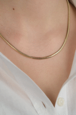 14 Ayar Altın Sade İtalyan Zincir  Kolye 420 - Görsel 3