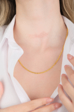 14 Ayar Altın Aynalı Burgu Zincir 233 - Görsel 2