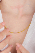 14 Ayar Altın Aynalı Burgu Zincir 233 - Görsel 3