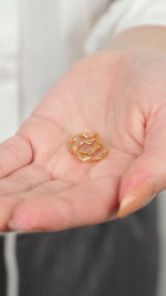 22 Ayar Altın Dalgalı Halka Küpe - Görsel 4