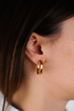 22 Ayar Altın Halka Küpe 612 - Görsel 2