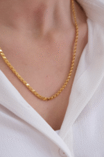 22 Ayar Altın 55 cm Arpa Zincir Kolye 86