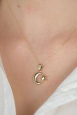 14 Ayar Altın Ay Yıldızlı Kolye Ucu 490 - Görsel 6