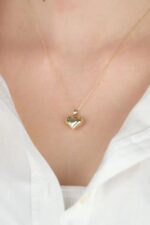 14 Ayar Altın Bombeli Sivri Uçlu Kolye Ucu 484