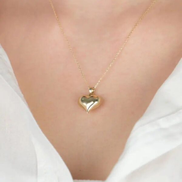 14 Ayar Altın Bombeli Sivri Uçlu Kolye Ucu 484