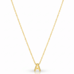 14 Ayar Altın A Harf Kolye 693