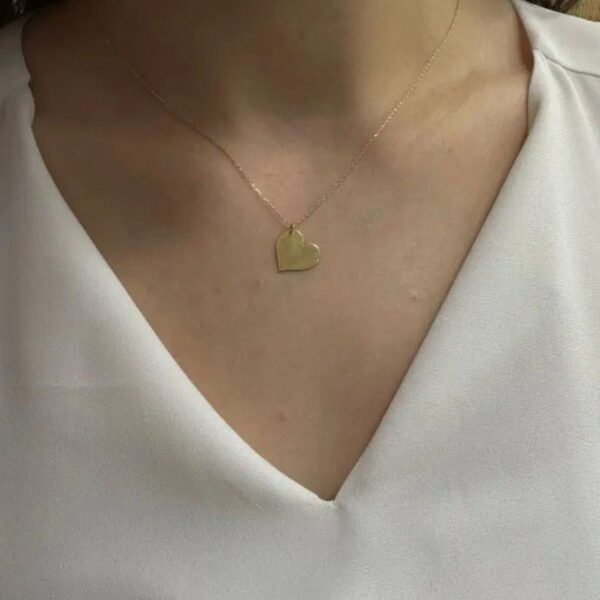 14 Ayar Altın Büyük Kalpli Kolye 681