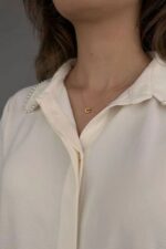 14 Ayar Altın C Harf Kolye 517