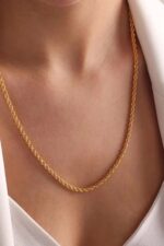 14 Ayar Altın 50 cm Burgu Zincir Kolye 323